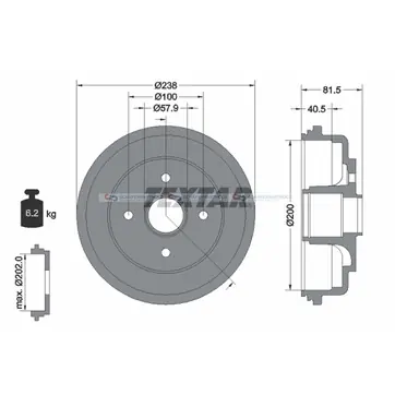 Bromstrumma 40,4 4 Ø-237,6mm Billigare