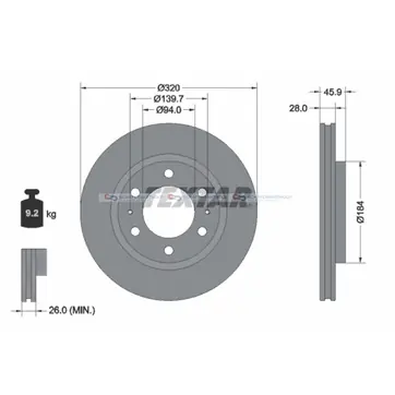 Premium Bromsskiva ytterø-320mm